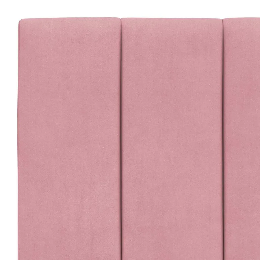 Coussin de tête de lit Hanko rose 90 cm velours - 8