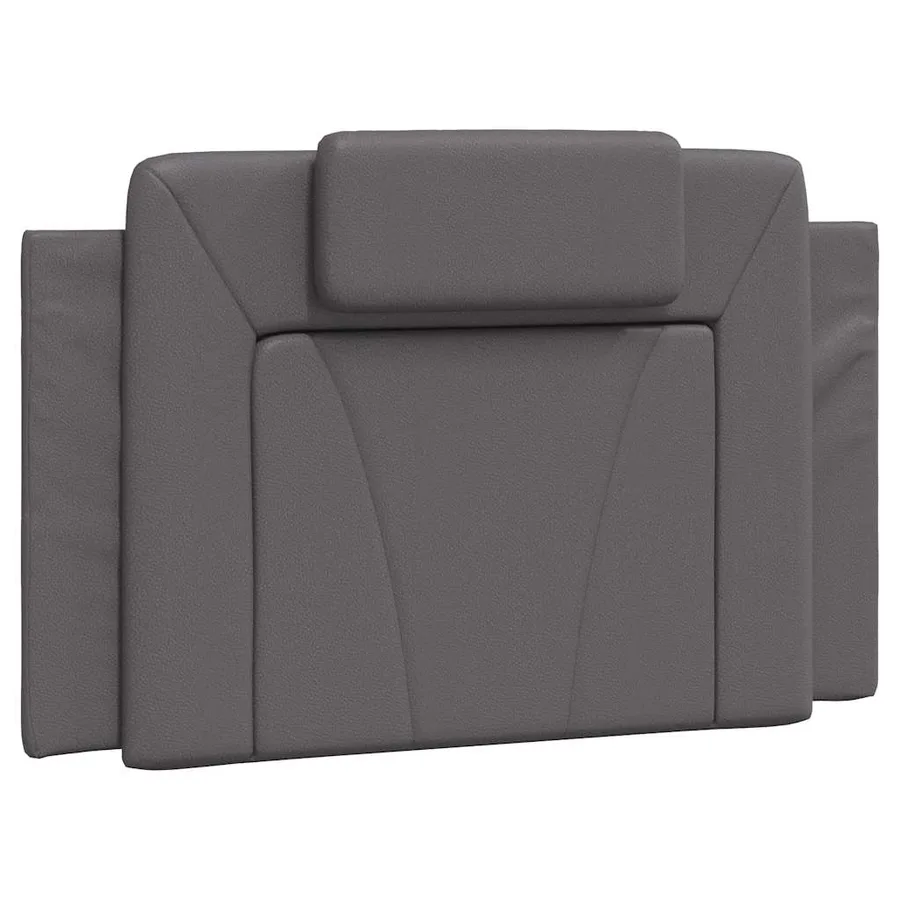 Coussin de tête de lit Viana gris 90 cm similicuir - 2