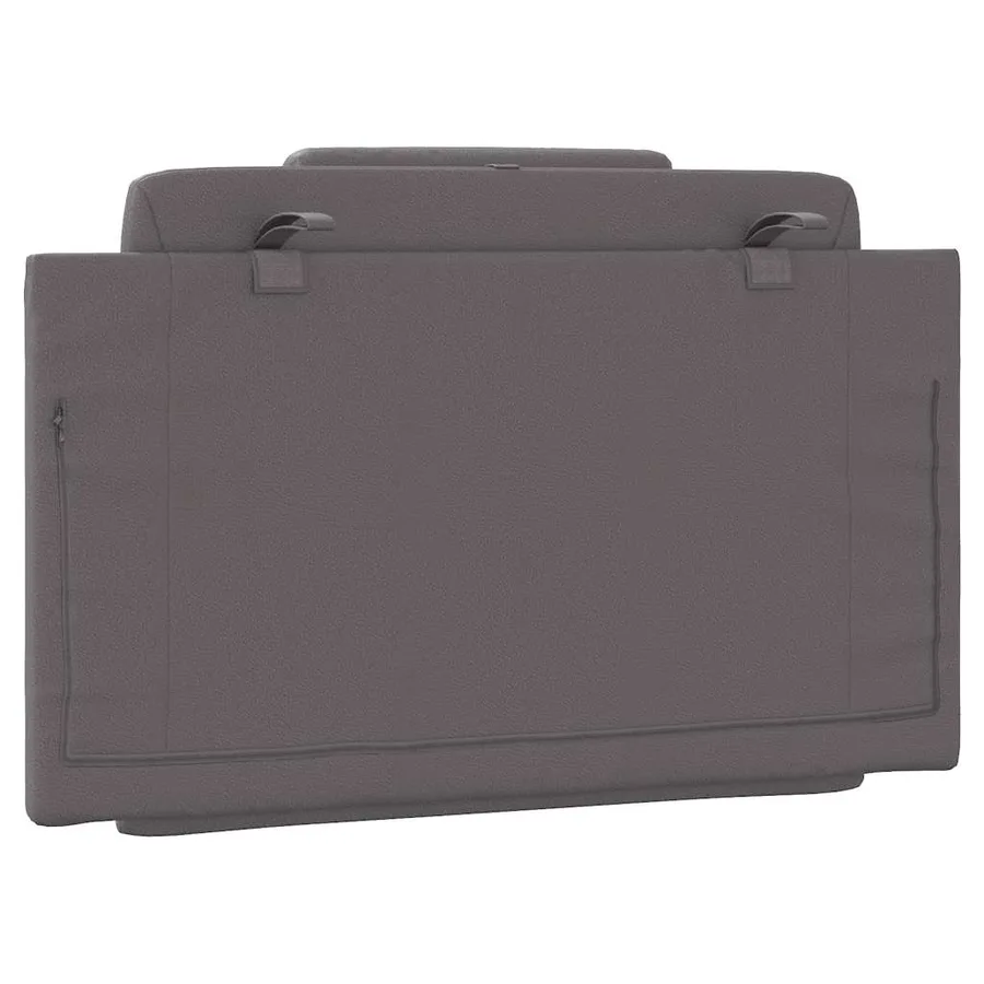 Coussin de tête de lit Viana gris 90 cm similicuir - 7