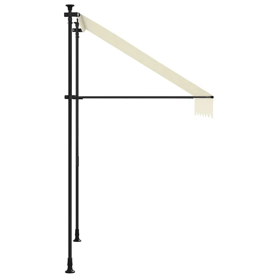 Auvent rétractable crème 200x115 cm tissu et acier - 5