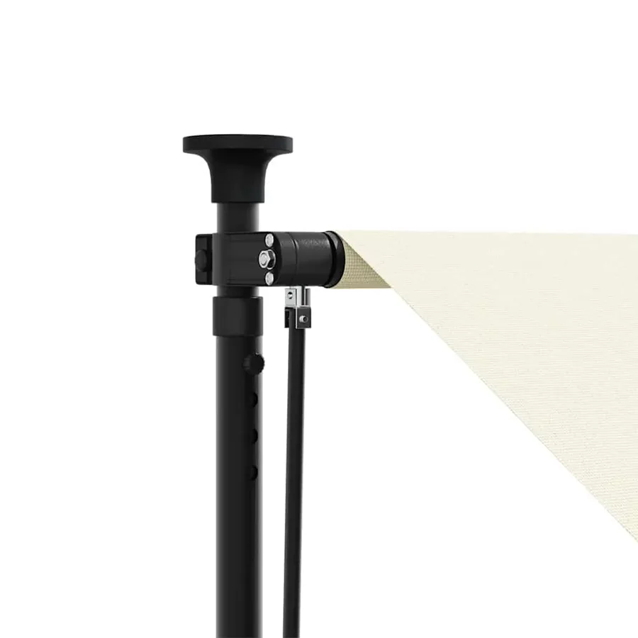 Auvent rétractable crème 200x115 cm tissu et acier - 6