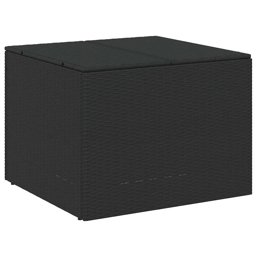 Boîte de rangement de jardin noir 291L résine tressée - 2