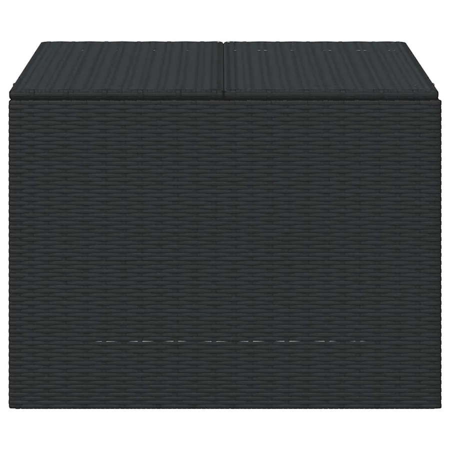Boîte de rangement de jardin noir 291L résine tressée - 4