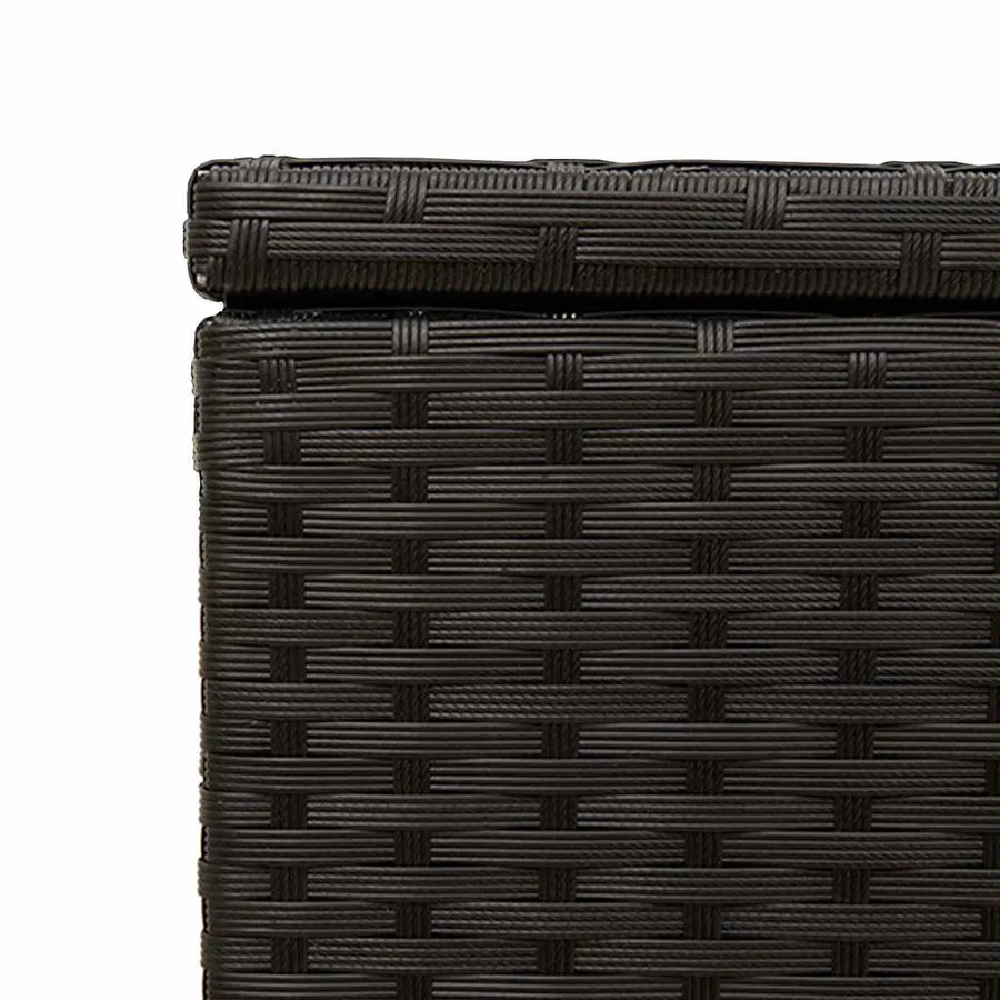 Boîte de rangement de jardin noir 291L résine tressée - 9