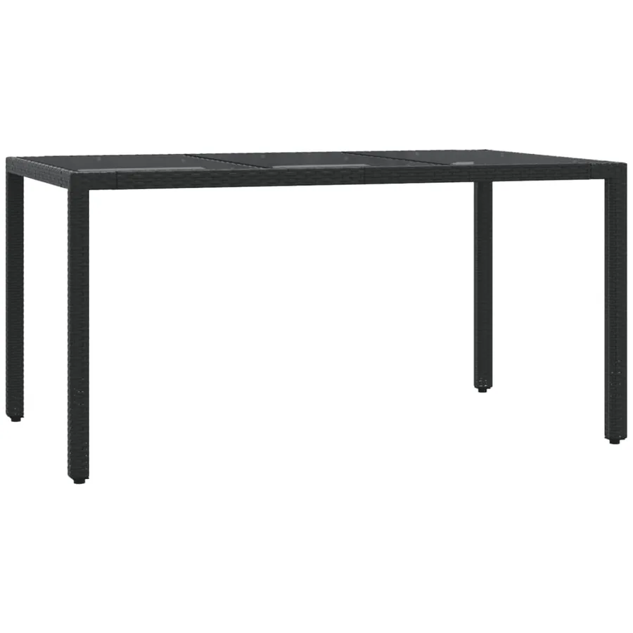 Ensemble à manger de jardin coussins 7pcs Noir Résine tressée - 4