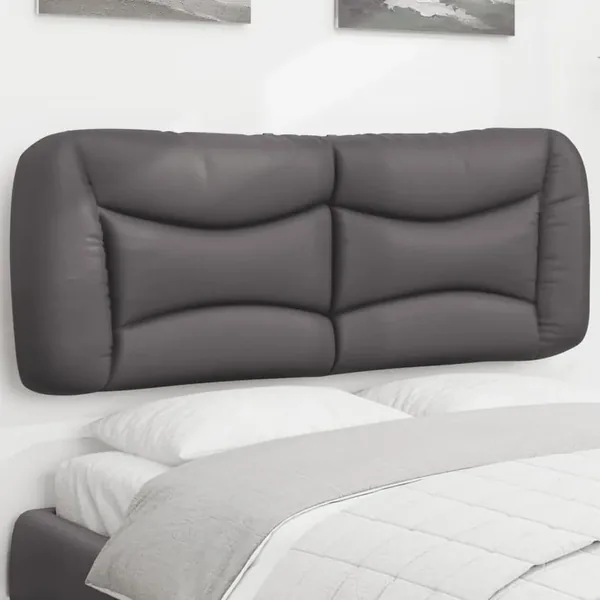 Coussin de tête de lit Hvar gris 120 cm similicuir