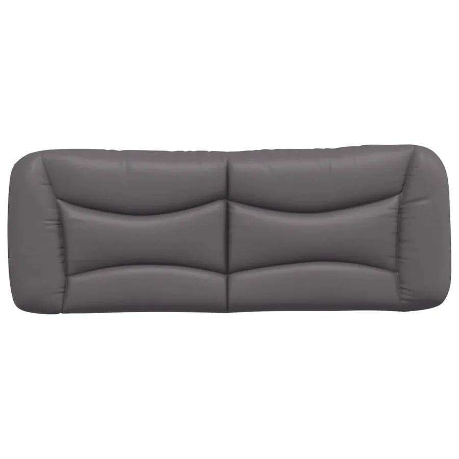 Coussin de tête de lit Hvar gris 120 cm similicuir - 5