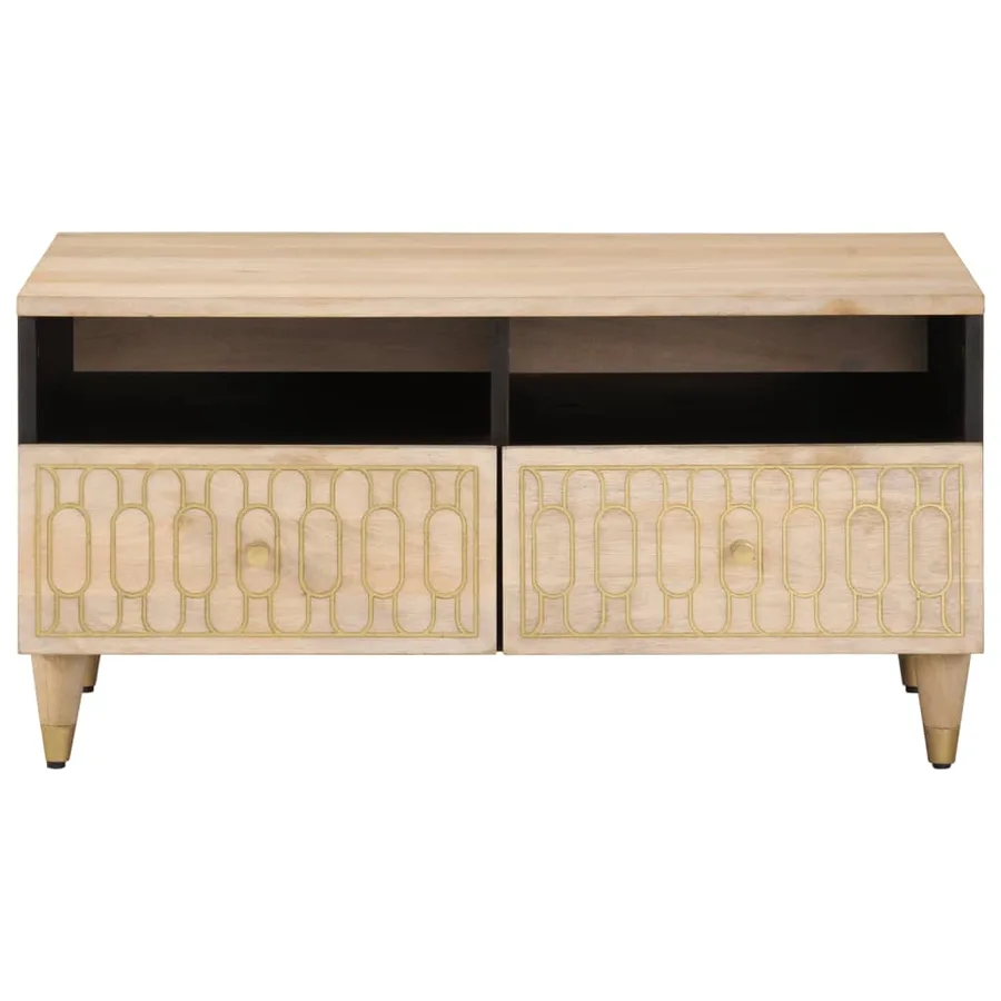 Table basse 80x54x40 cm bois de manguier massif - 3
