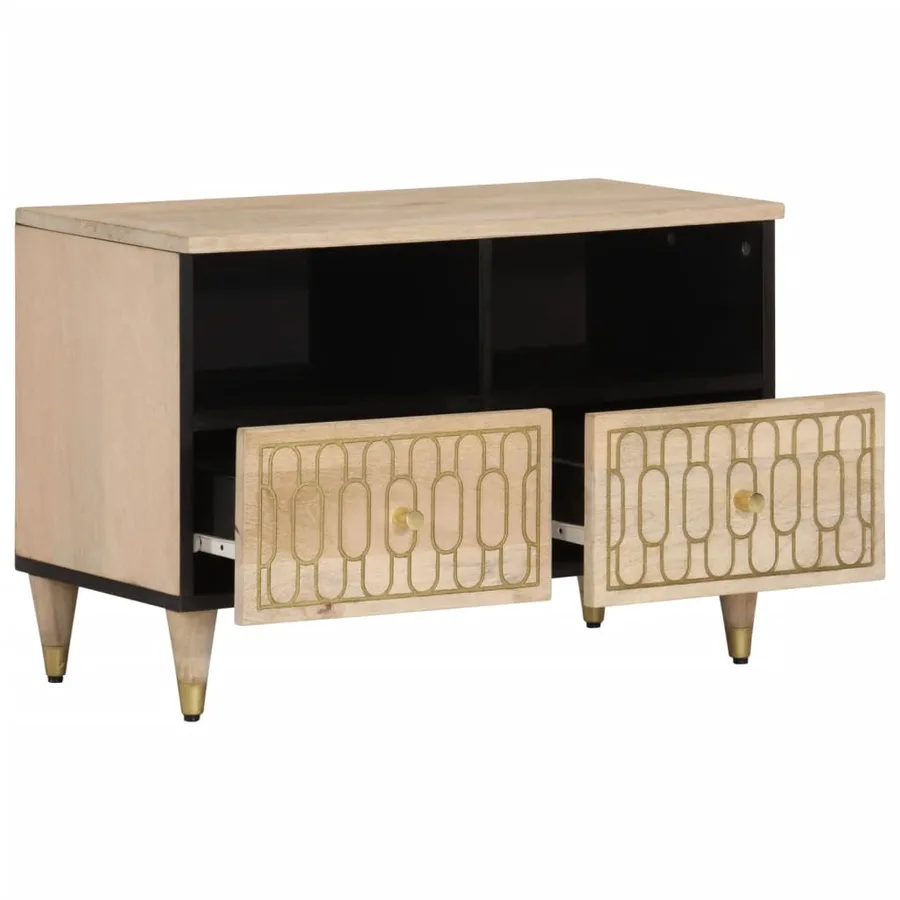 Meuble TV 70x33x46 cm Bois massif de manguier - 2
