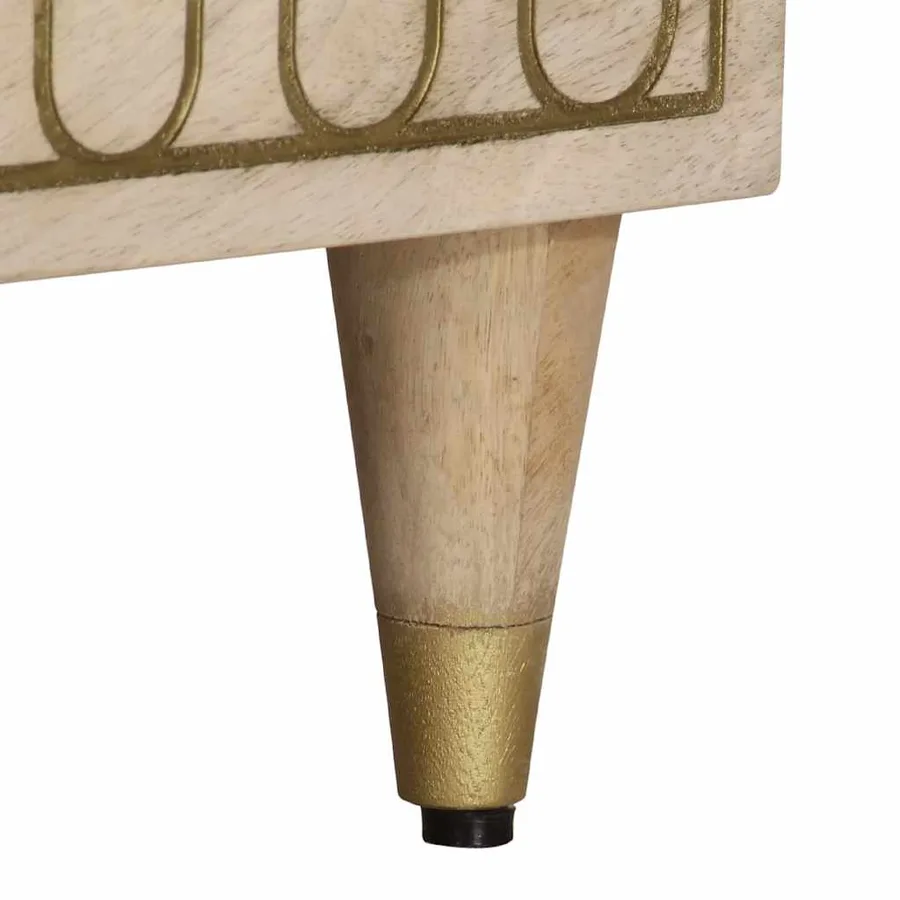 Meuble TV 70x33x46 cm Bois massif de manguier - 9