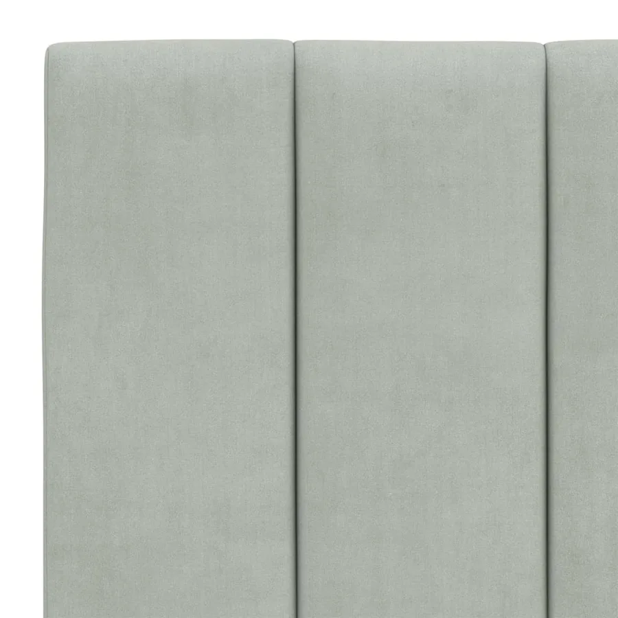Coussin de tête de lit Hanko gris clair 120 cm velours - 8