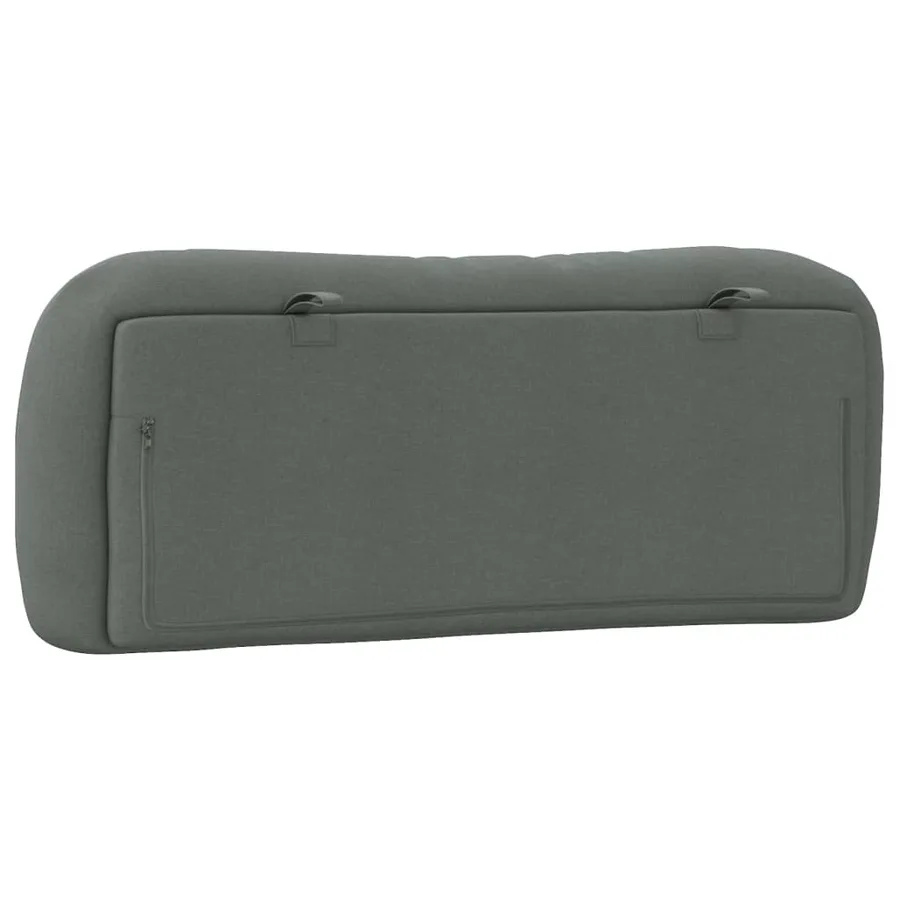 Coussin de tête de lit Hvar gris foncé 100 cm tissu - 7