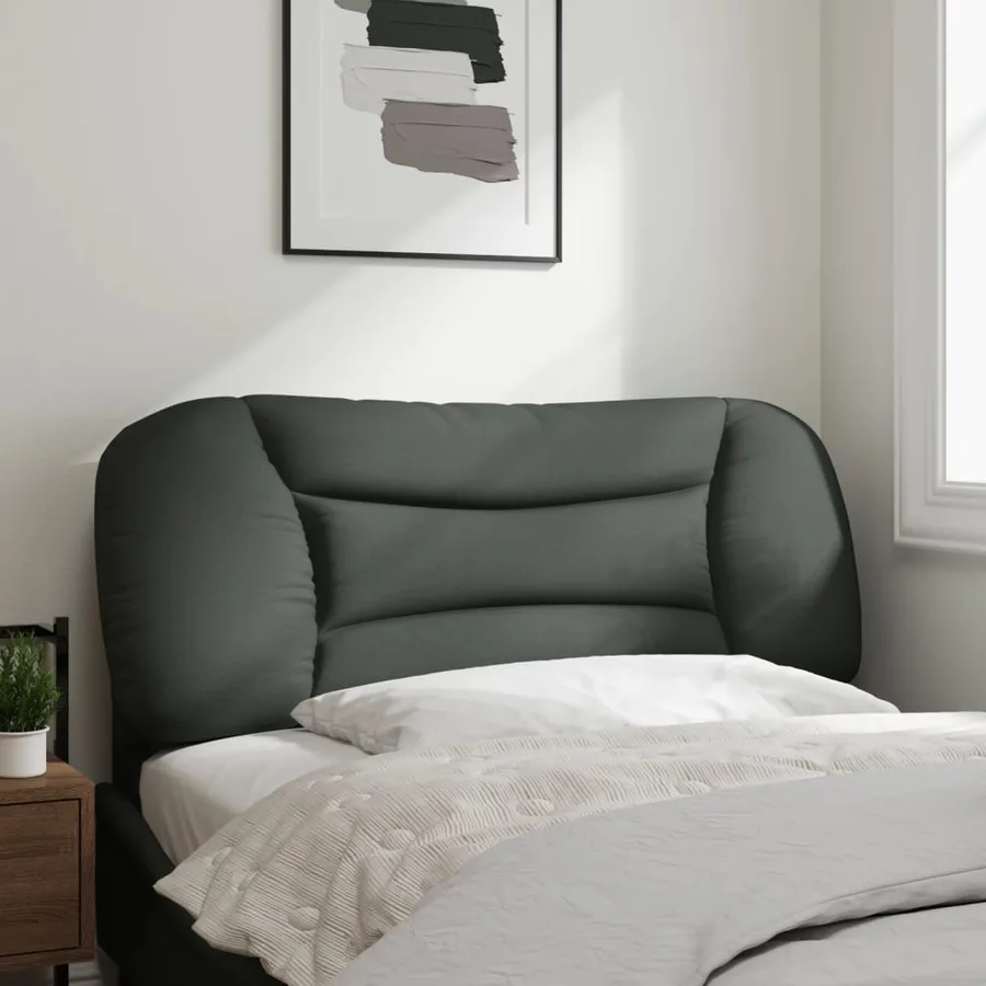 Coussin de tête de lit Hvar gris foncé 100 cm tissu - 3