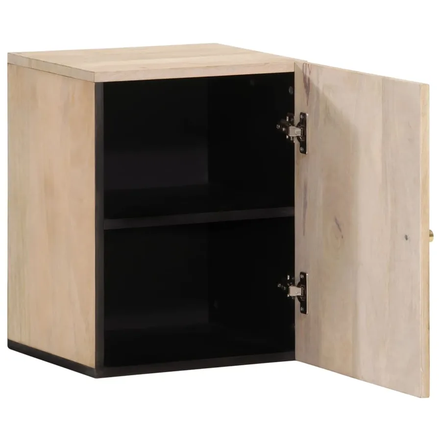 Armoire de salle de bain murale 38x33x48cm bois massif manguier - 2