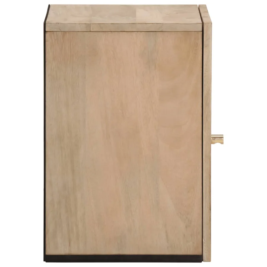 Armoire de salle de bain murale 38x33x48cm bois massif manguier - 4