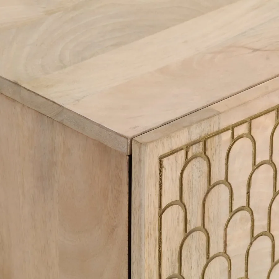Armoire de salle de bain murale 38x33x48cm bois massif manguier - 7