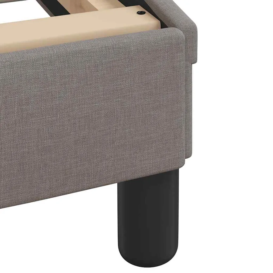 Cadre de lit sans matelas Hvar taupe 120x200 cm tissu - 9