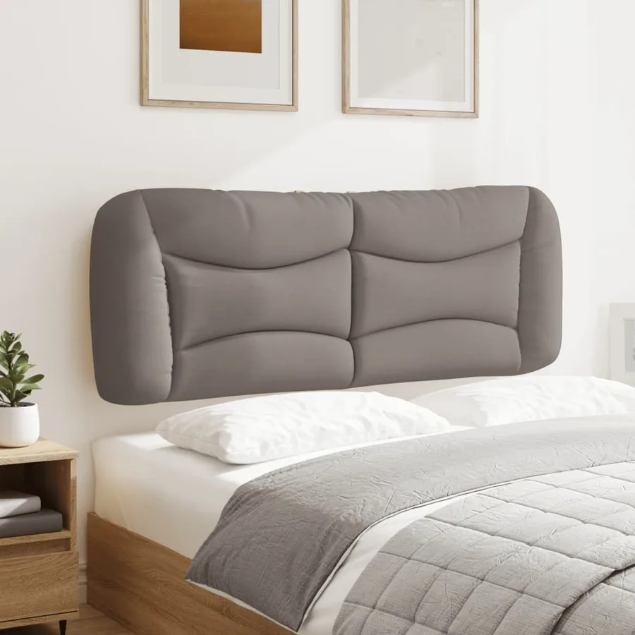 Coussin de tête de lit Hvar taupe 120 cm tissu - 4