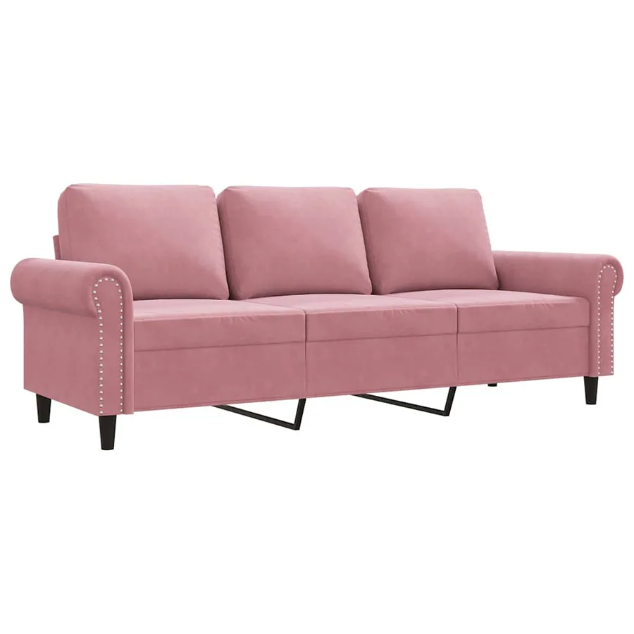 Canapé à 3 places Rose 180 cm Velours - 2