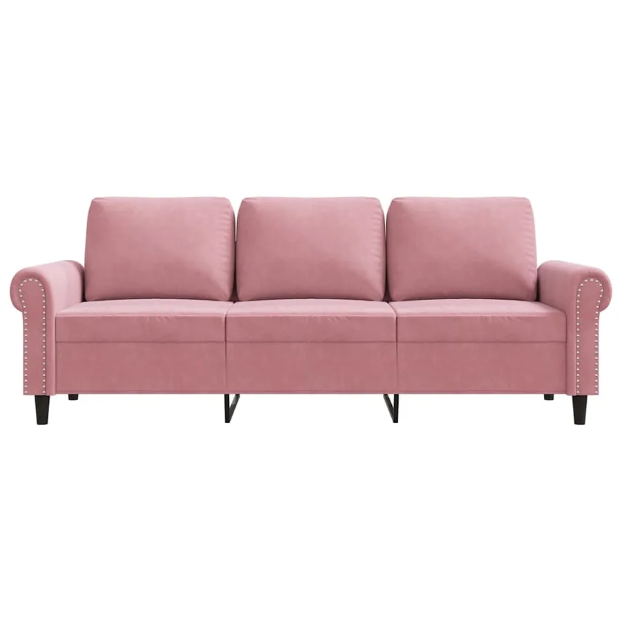 Canapé à 3 places Rose 180 cm Velours - 4