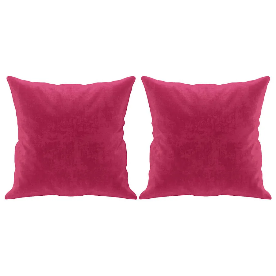 Canapé 3 places avec oreillers bordeaux 180 cm velours - 5