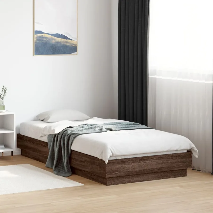 Cadre de lit sans matelas avec lumières LED 90x190 cm - 4