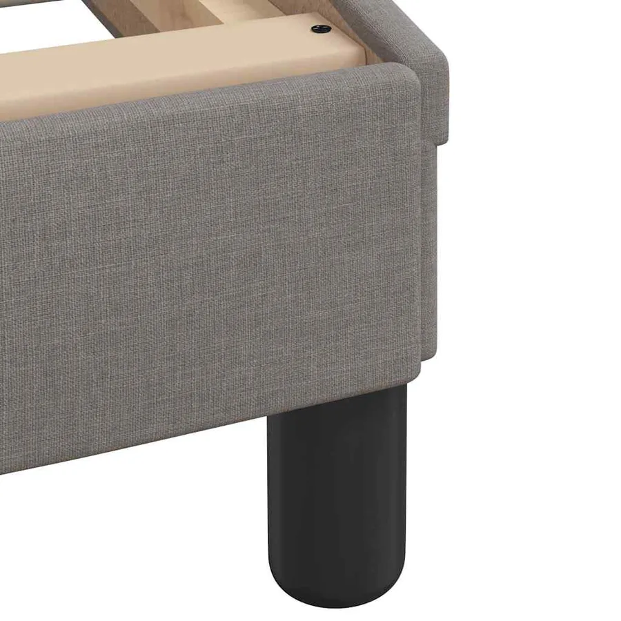 Cadre de lit sans matelas Hvar taupe 100x200 cm tissu - 9