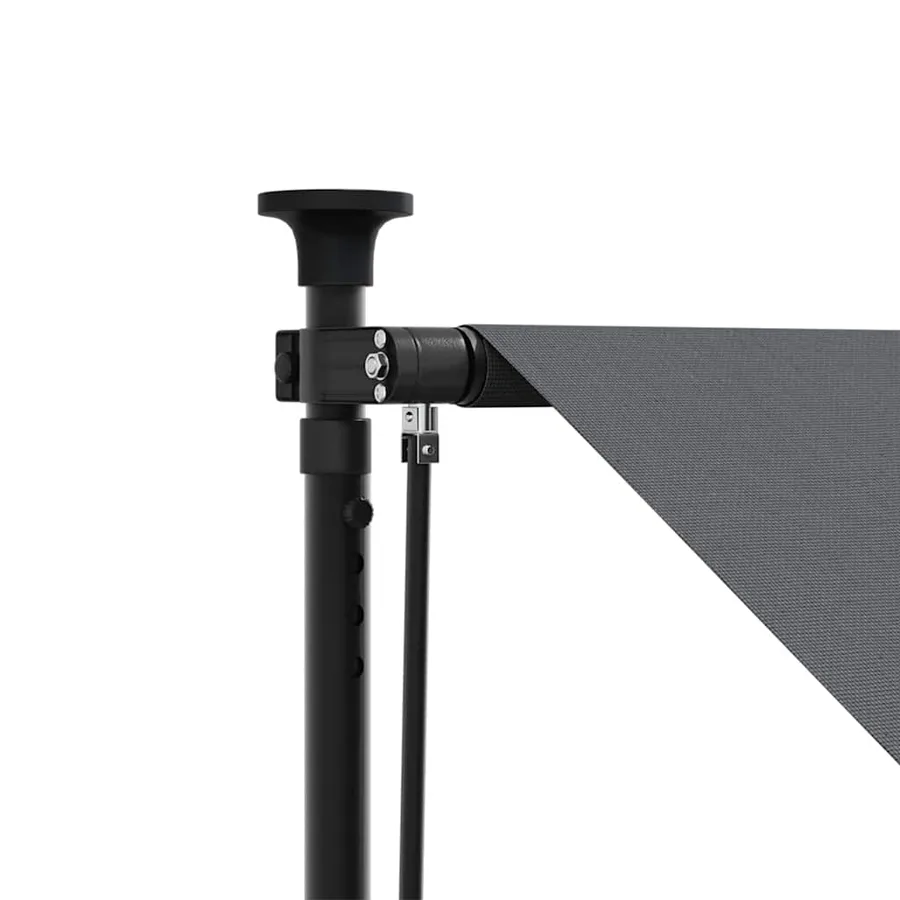 Auvent rétractable anthracite 250x150 m tissu et acier - 6