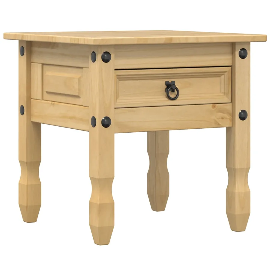 Table d'appoint Corona 50x50x50 cm bois de pin massif - 2