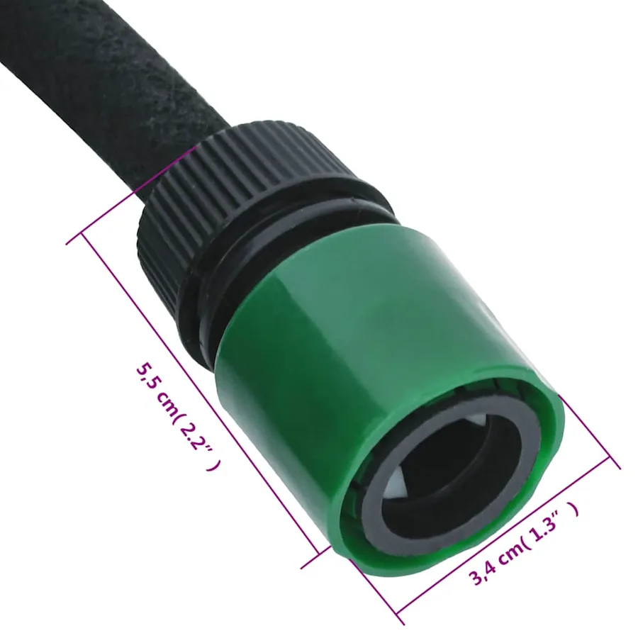 Tuyau d'arrosage de jardin noir 0,6" 100 m caoutchouc - 5