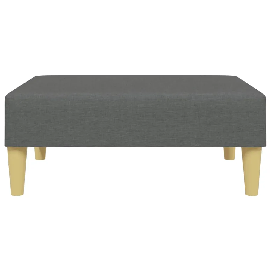 Repose-pied gris foncé 77x55x31 cm tissu - 4