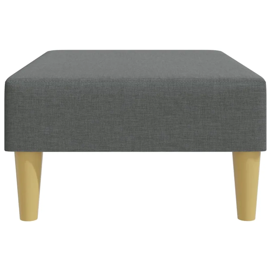 Repose-pied gris foncé 77x55x31 cm tissu - 5