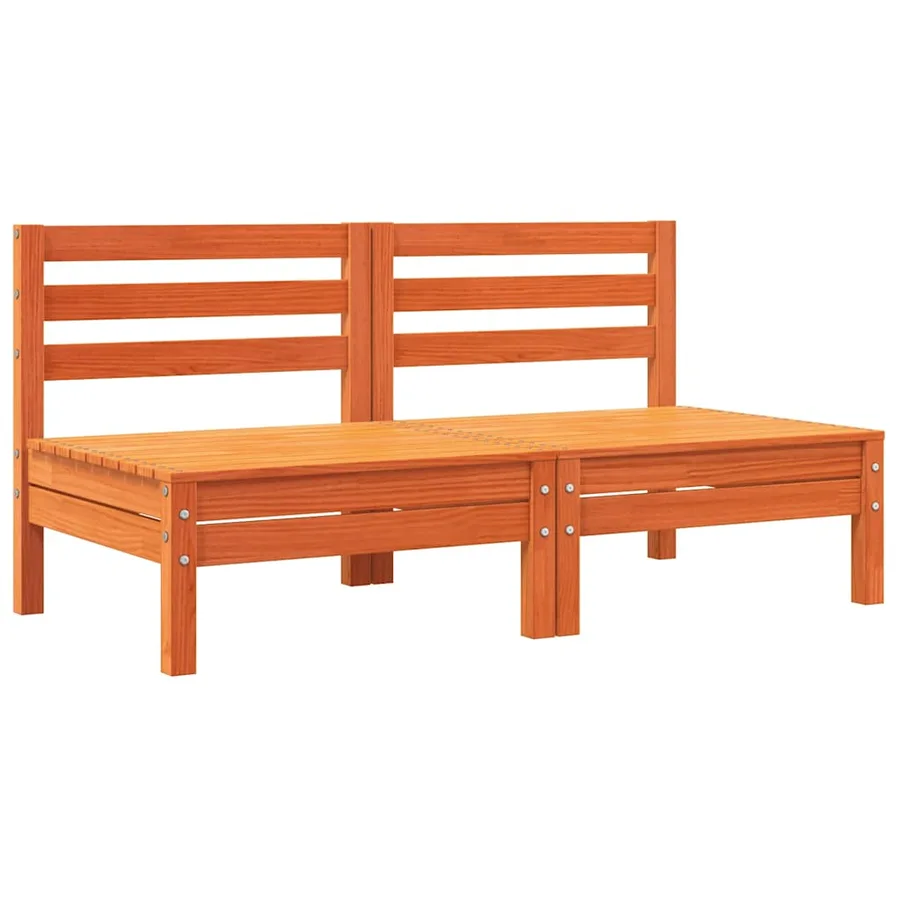 Canapé de jardin sans accoudoirs coussins 2 pcs bois massif pin - 4