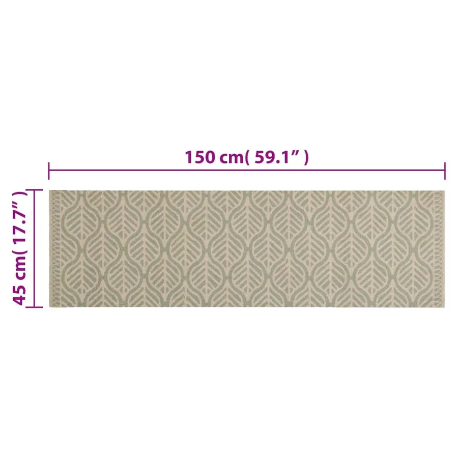 Tapis de cuisine lavable impression feuilles 45x150 cm velours - 5