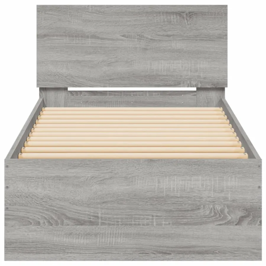 Cadre de lit sans matelas avec lumières LED 75x190 cm - 7