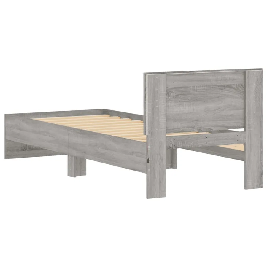 Cadre de lit sans matelas avec lumières LED 75x190 cm - 9