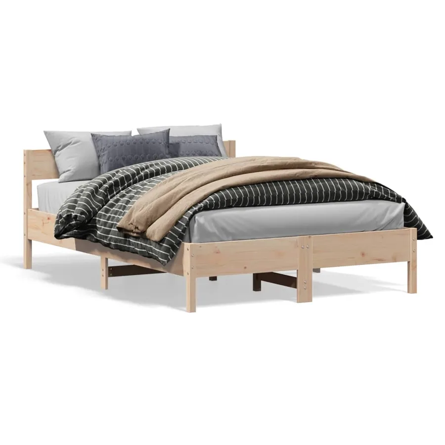 Cadre de lit sans matelas 120x200 cm bois de pin massif - 2