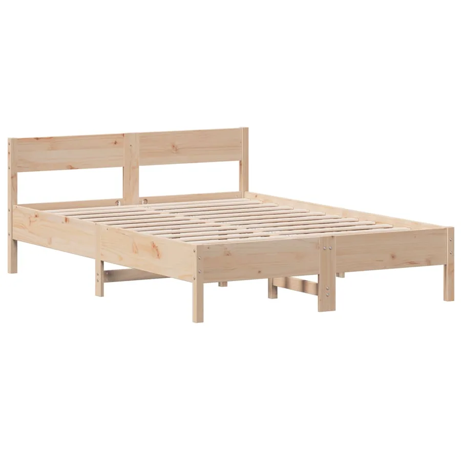 Cadre de lit sans matelas 120x200 cm bois de pin massif - 3