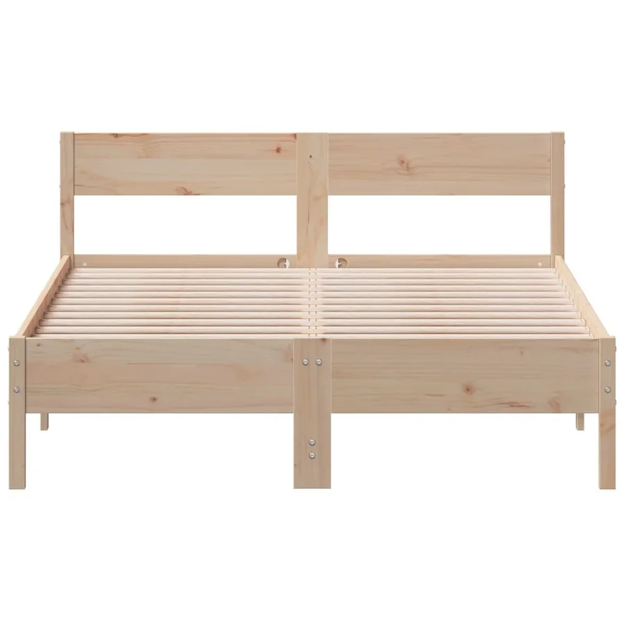 Cadre de lit sans matelas 120x200 cm bois de pin massif - 4