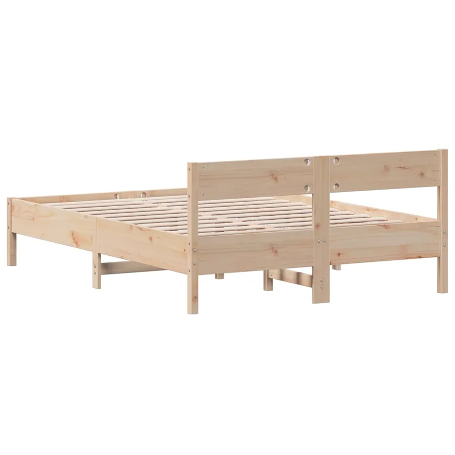 Cadre de lit sans matelas 120x200 cm bois de pin massif - 6