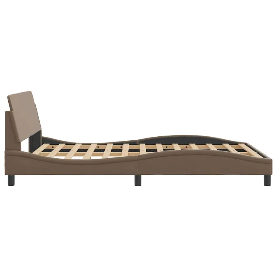 Cadre de lit Dover cappuccino 140x190 cm similicuir - 5