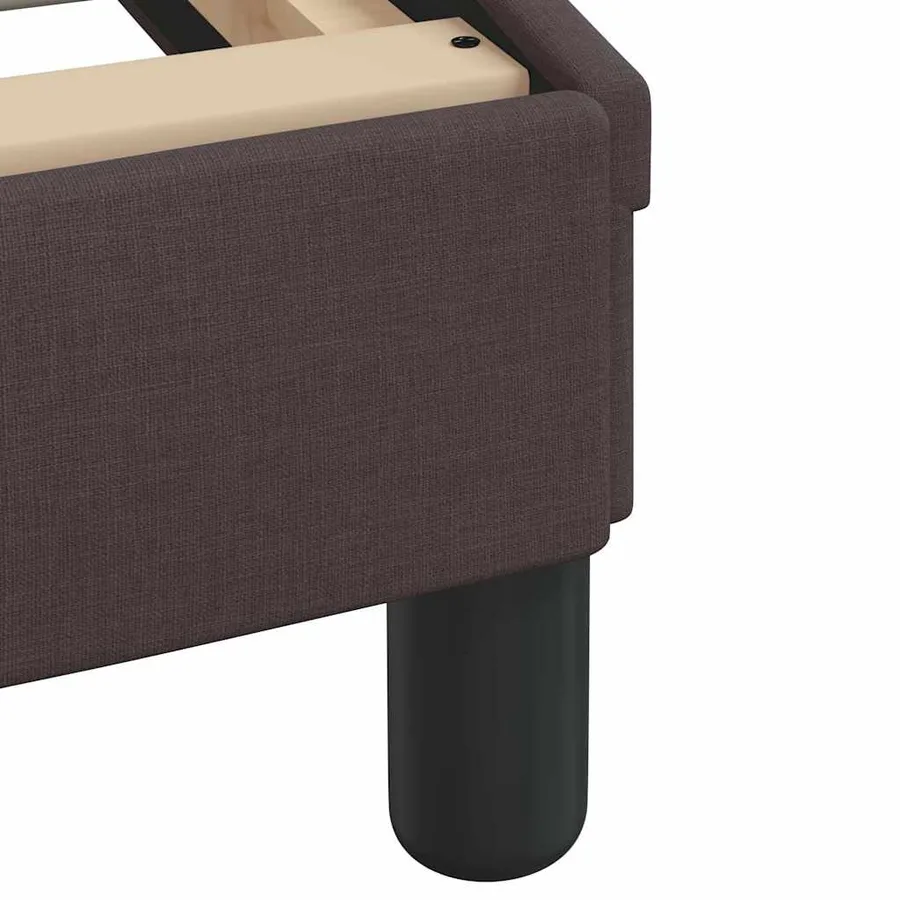 Cadre de lit Dover marron foncé 140x190 cm tissu - 7