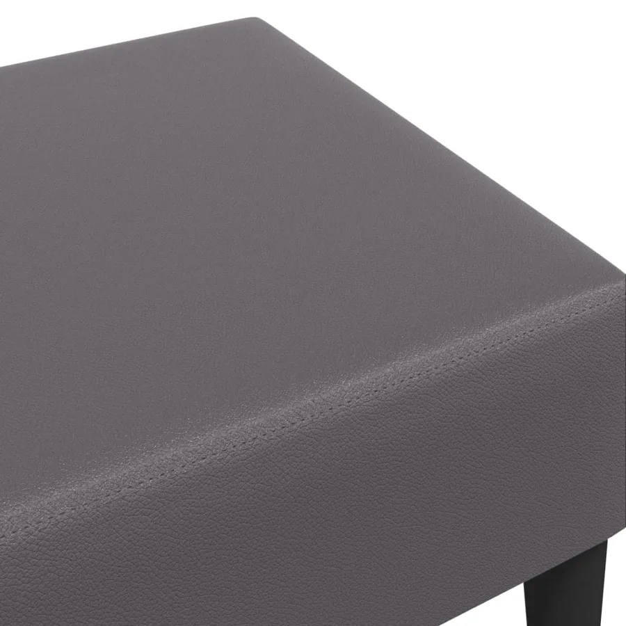 Repose-pied gris 77x55x31 cm similicuir - 6
