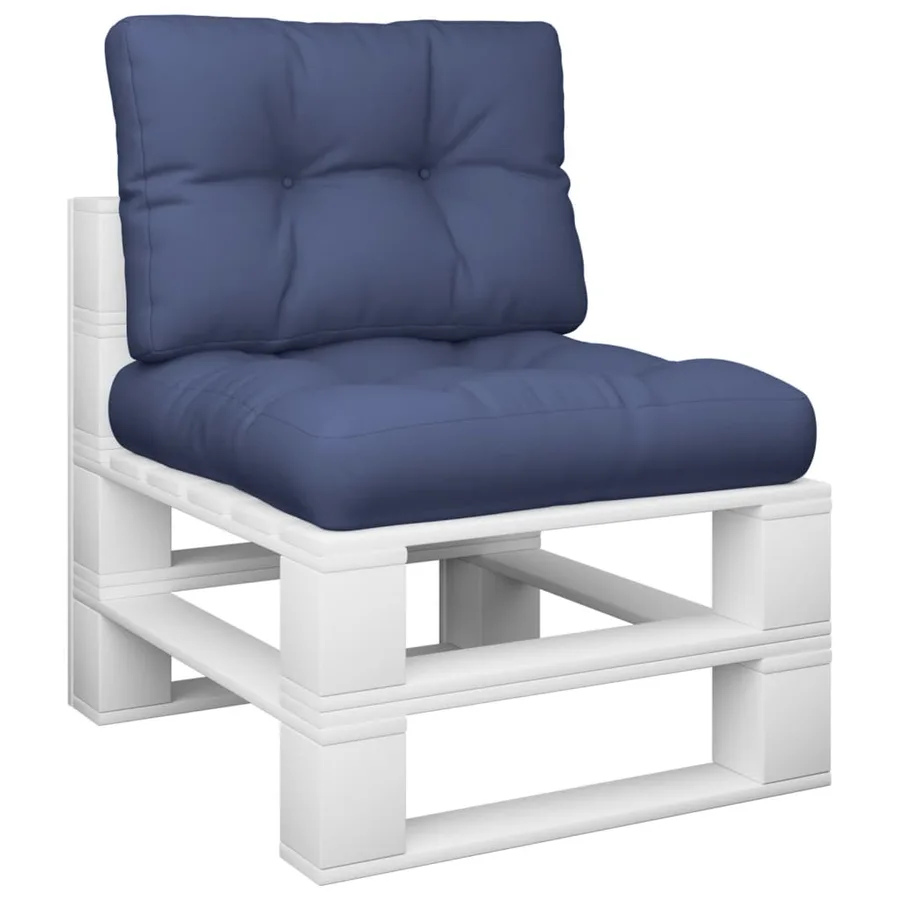 Ensemble de coussins en palette bleu marine 60x40x12 cm tissu - 3