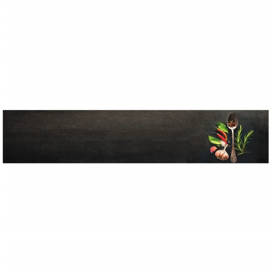 Tapis de cuisine lavable impression d'épices 60x300 cm velours - 2