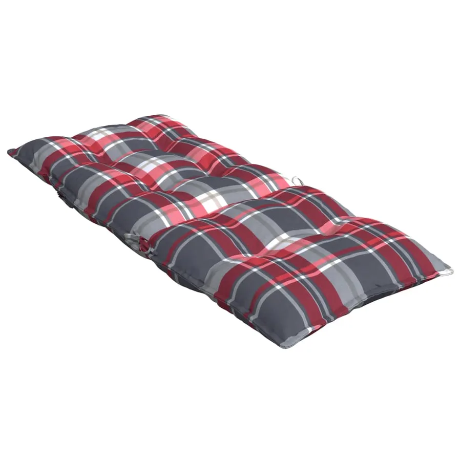 Coussins de chaise à dossier haut lot de 2 motif carreaux rouge - 6