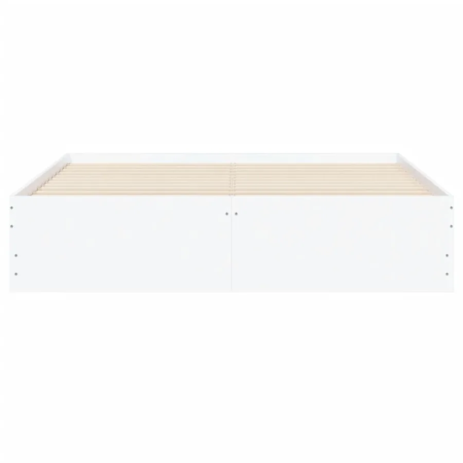 Cadre de lit avec tiroirs sans matelas blanc 140x200 cm - 6