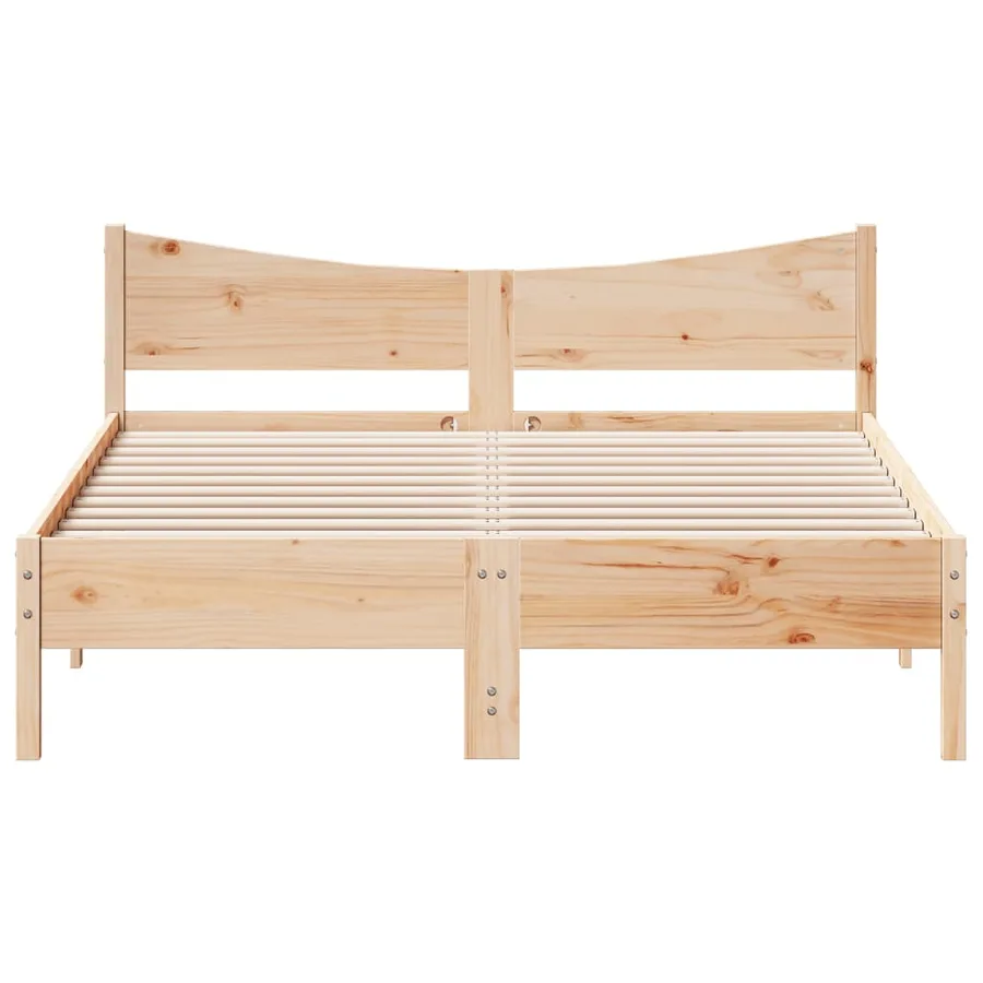 Cadre de lit sans matelas 150x200 cm bois de pin massif - 4