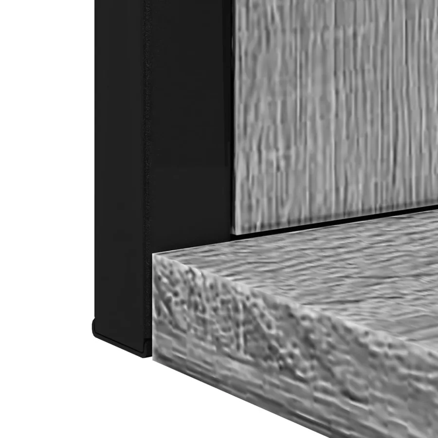Miroir de salle de bain et étagère sonoma gris bois ingénierie - 7