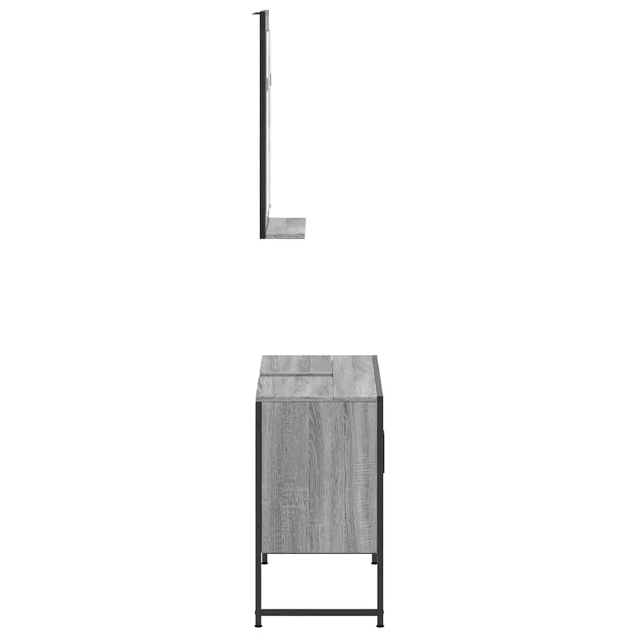 Ensemble d'armoires de salle de bain 2 pcs sonoma gris - 7